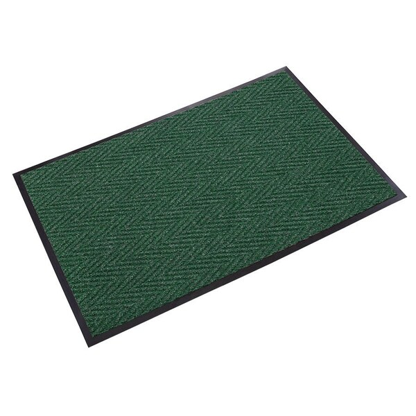Crown Matting Technologies Scraper/Wiper Mat, Polypropylene, 5/16" Thick, Forest Green, 4' W x 8' L CN 0048FG - main